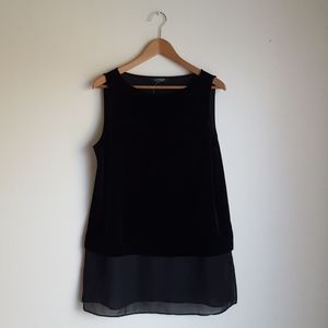 Lauren by Ralph Lauren Black Velvet Tank
